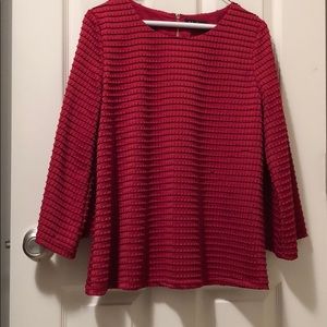 EDEN SOCIETY- STITCH FIX- Red 3/4Q Sleeve Blouse
